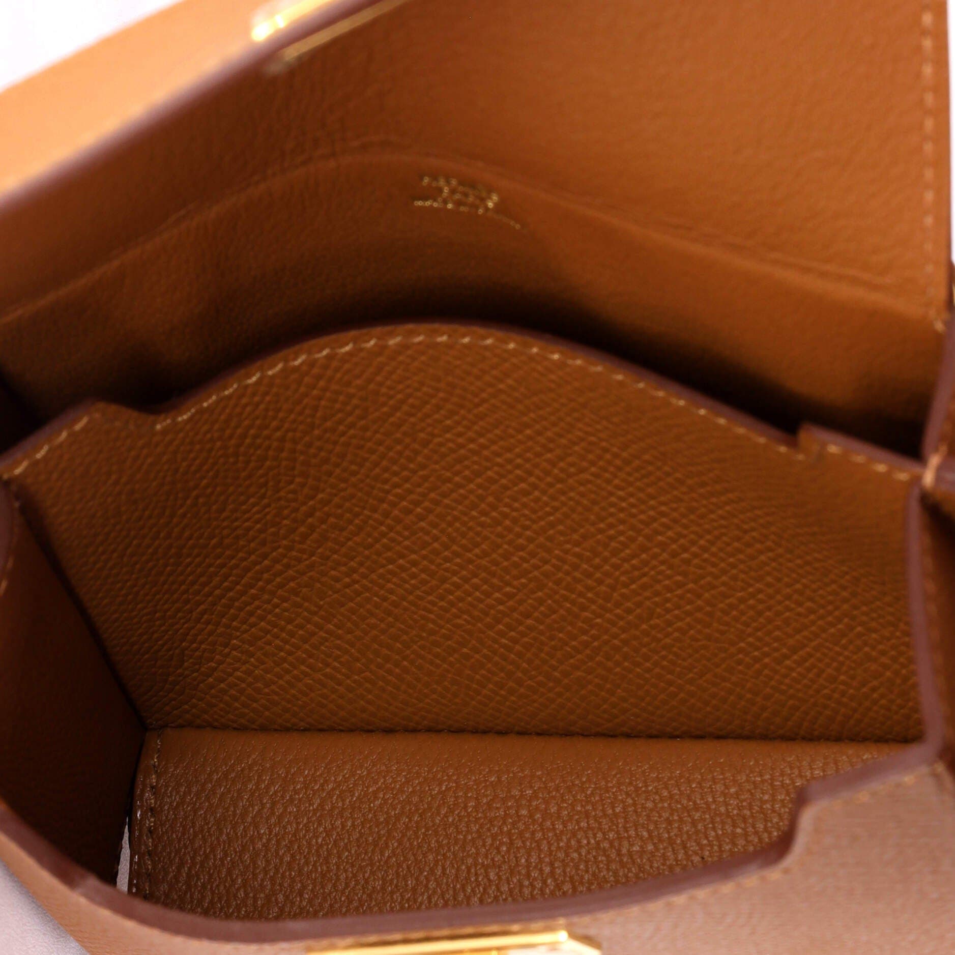 Pre-Owned Hermes Kelly Multi Pocket To Go Pouch Epsom, Alternate, color, Gold