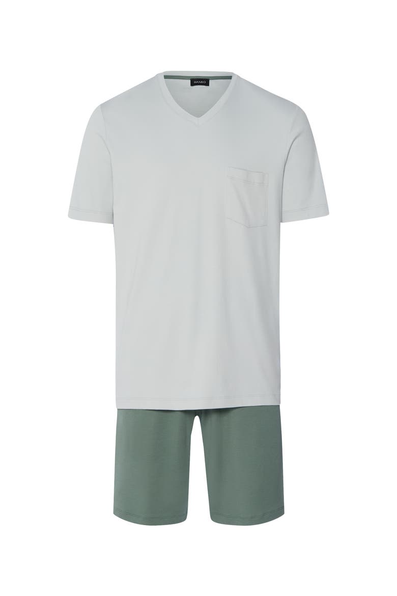 Night And Day Cotton V-Neck Pajama Set, Main, color, Studio Green