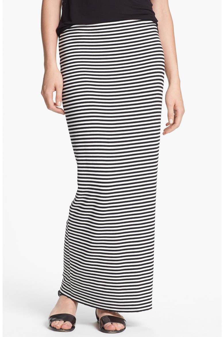 'Shogun' Stripe Skirt, Main, color, BLACK/ WHITE