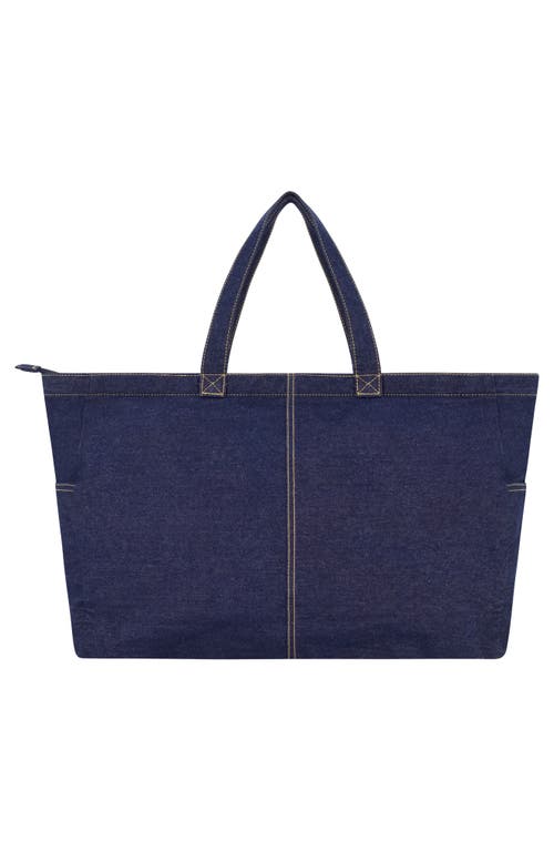 Uspa Accessories Multipocket Denim Tote Bag In Blue