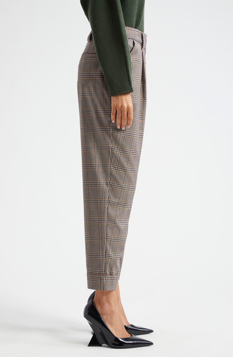 Ramy Brook Ellen Plaid Ankle Pants, Alternate, color, Pinot Noir Phoenix