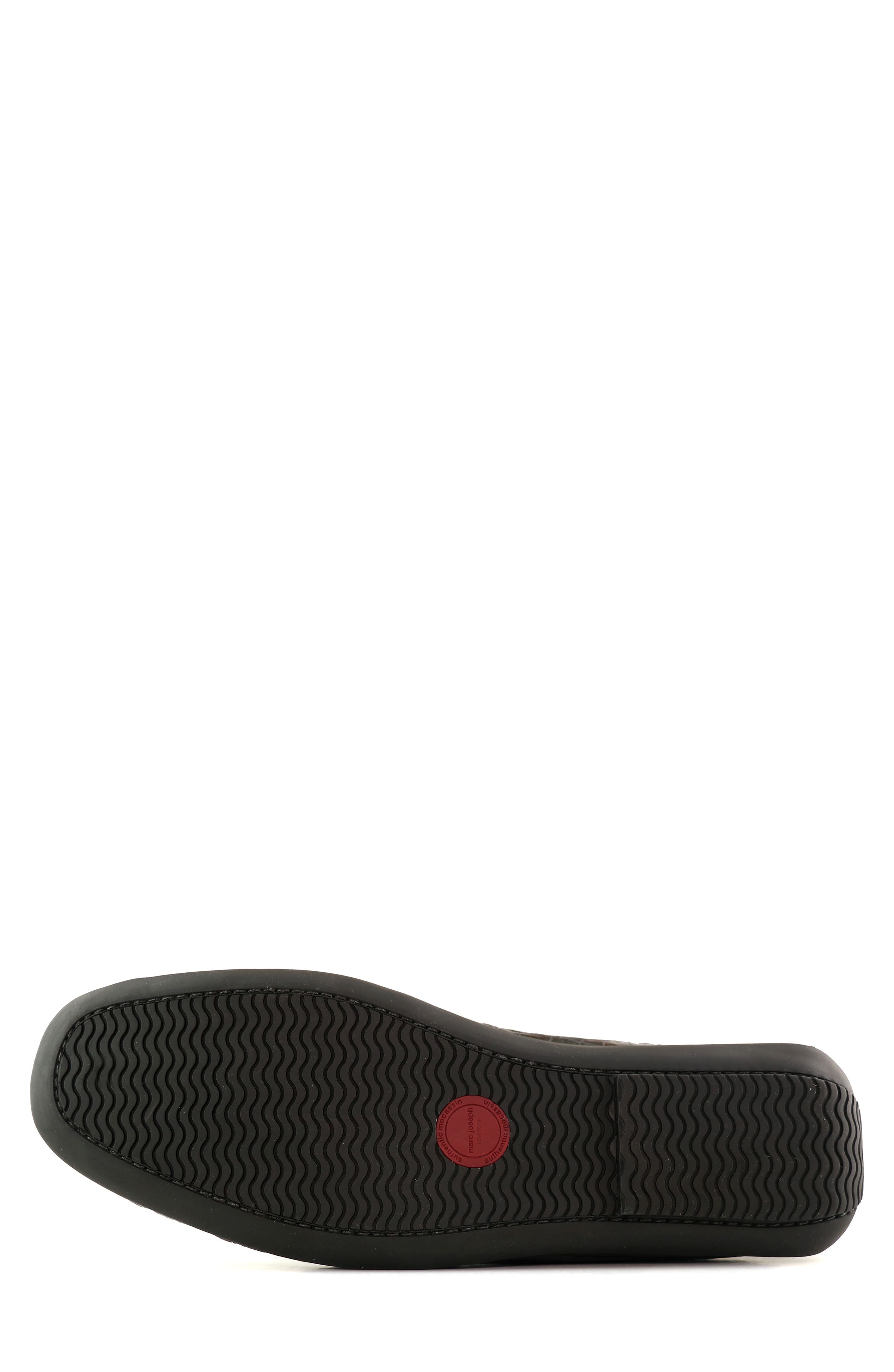 Broadway Leather Venetian Driver Loafer, Alternate, color, BLACK CROCO
