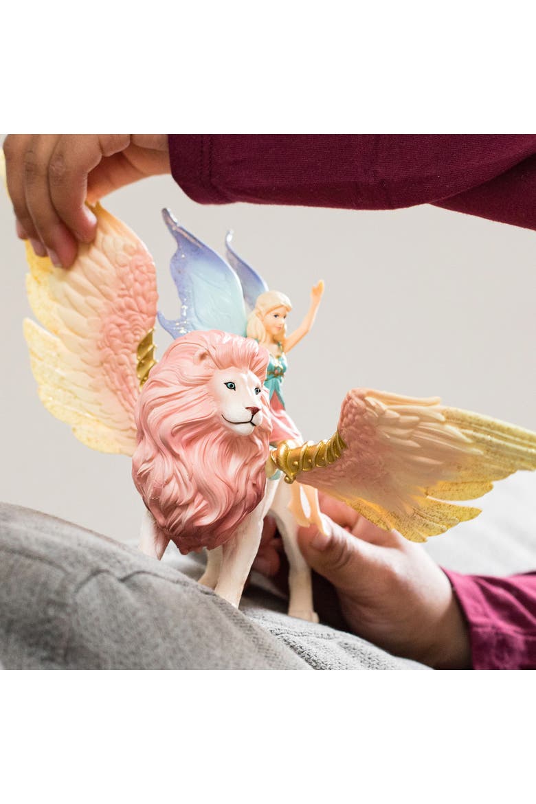 Bayala Fairy In Flight On Winged Lion, 2 Piece Figurine Playset, Alternate, color, Multicolored
