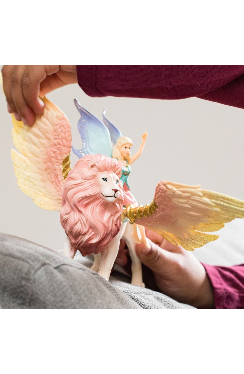 Schleich Bayala Fairy In Flight On Winged Lion, 2 Piece Figurine Playset, Alternate, color, Multicolored