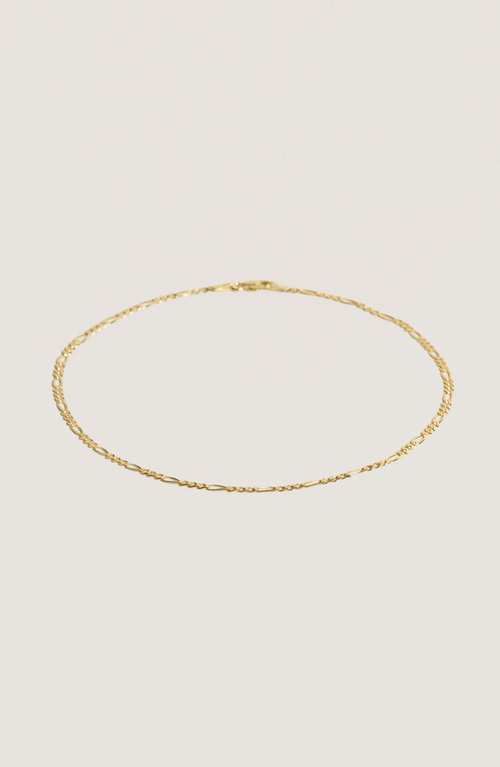 Kinn Kyle Figaro Chain Anklet In Gold
