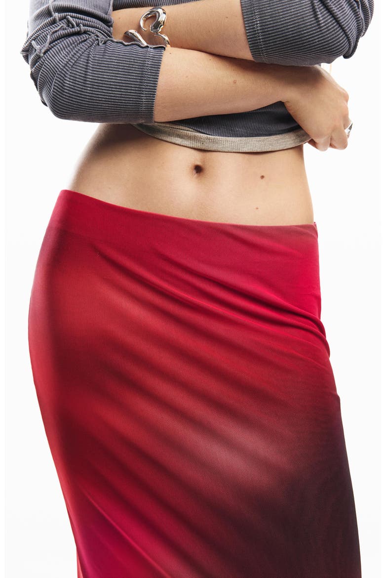 Print Maxi Skirt, Alternate, color, PINK
