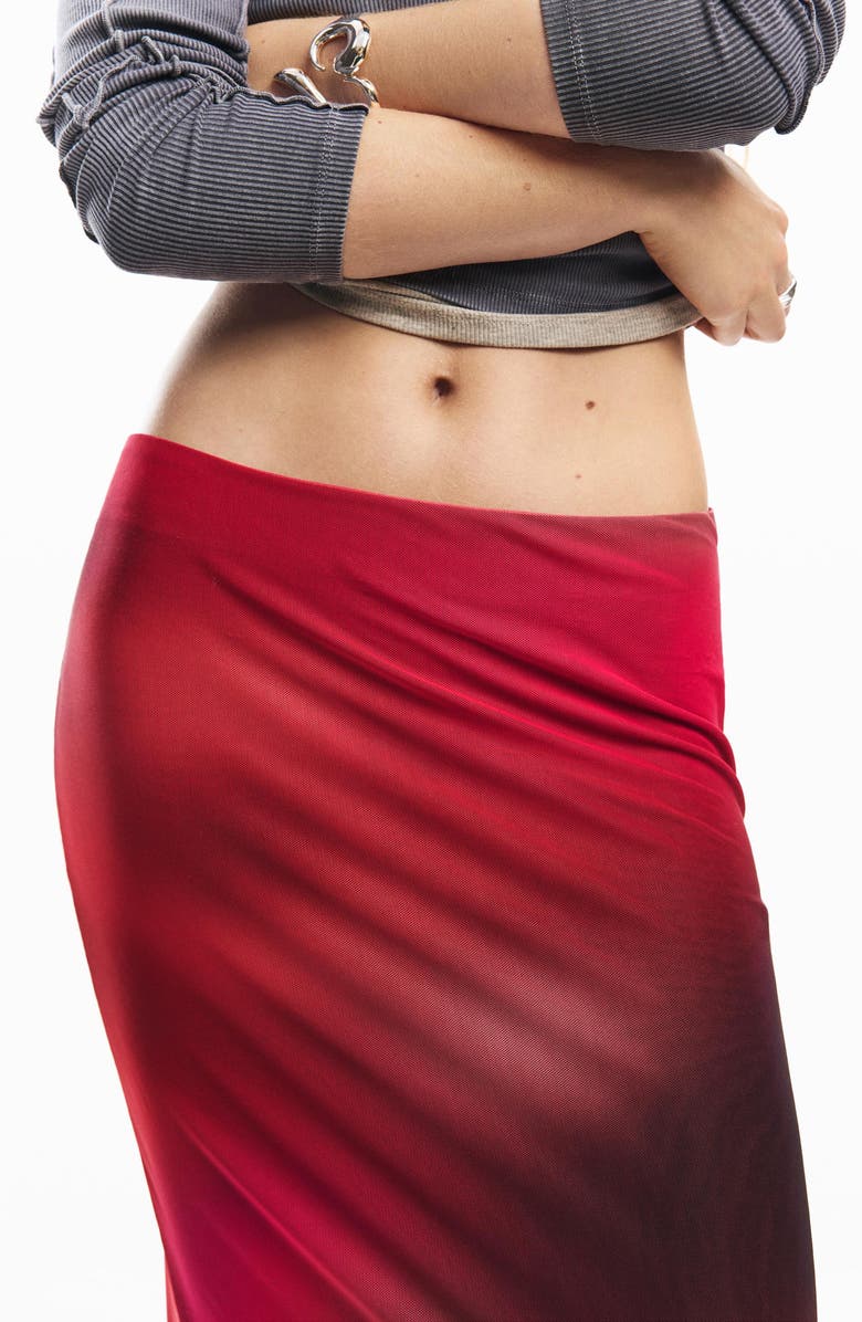 Desigual Print Maxi Skirt, Alternate, color, Pink