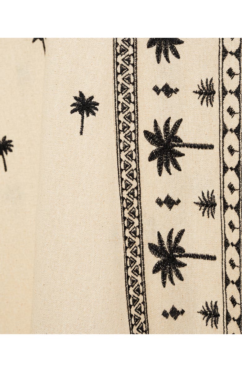 MANGO Embroidered A-Line Skirt, Alternate, color, 