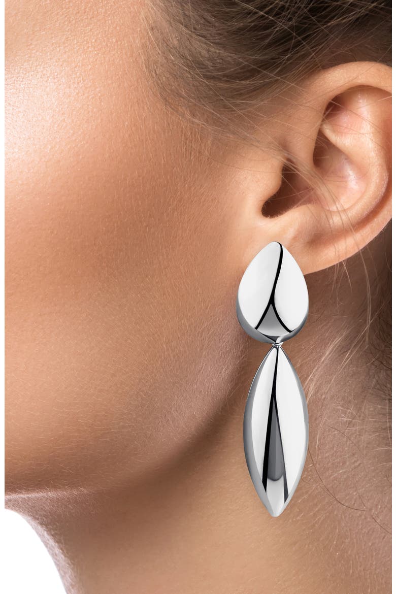 Elongated Drop Earrings (Nordstrom Exclusive), Alternate, color, SILVER