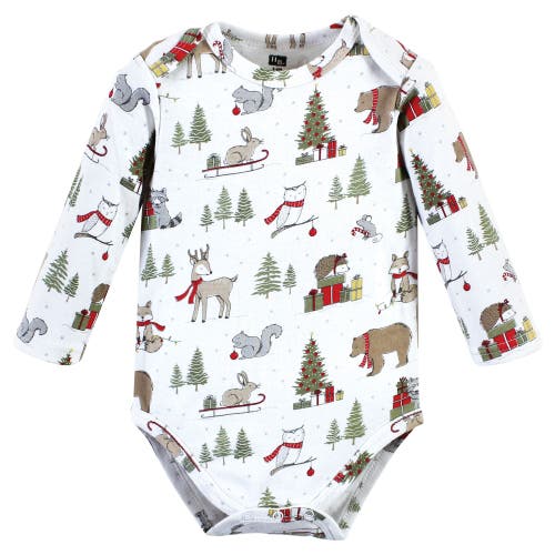 Hudson Baby Cotton Long-sleeve Bodysuits 5-pack In Red