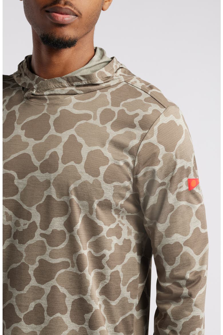 Airtex Long Sleeve Hooded Performance Top, Alternate, color, HEATHER TAN CAMO
