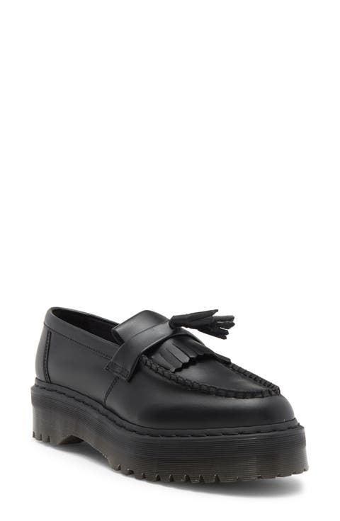 Dr. Martens フリンジローファー ADRIAN QUAD UK4 Amazon.com | Dr. Martens Unisex Vegan Adrian Platform Tassel