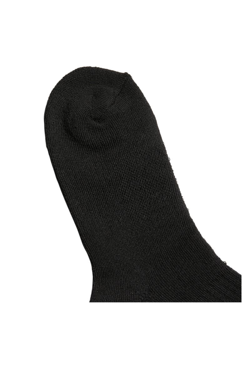 Kids' Trefoil 6-Pack Crew Socks, Alternate, color, WHITE/ BLACK