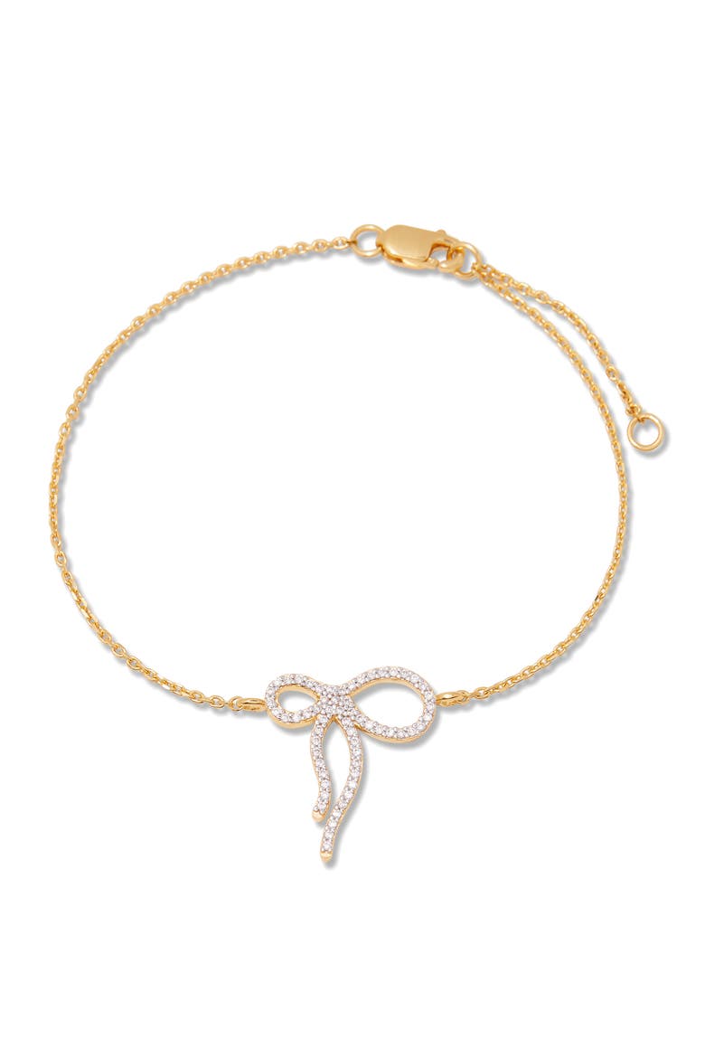 Adeline Bow Bracelet, Main, color, GOLD