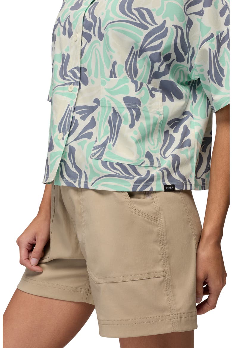 Railay Crop Button-Up Shirt, Alternate, color, SEA GLASS SEAWEED