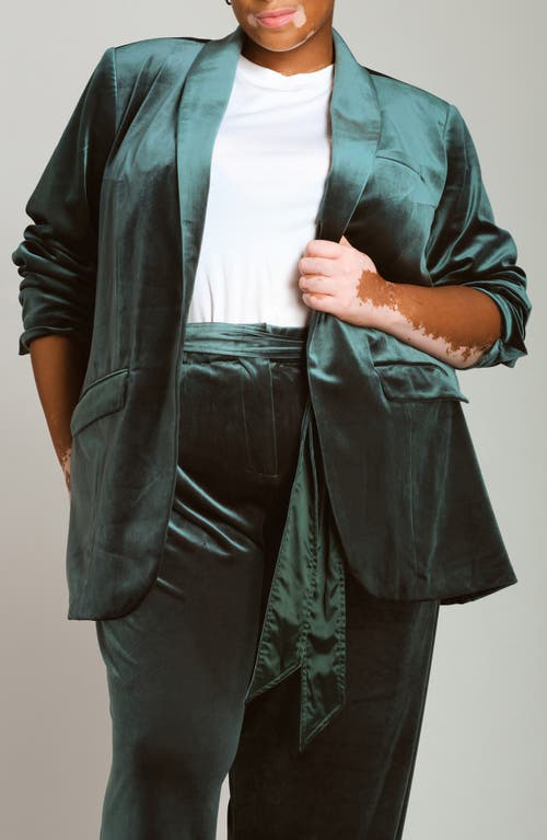 Universal Standard Rio Velvet Blazer In Scarab