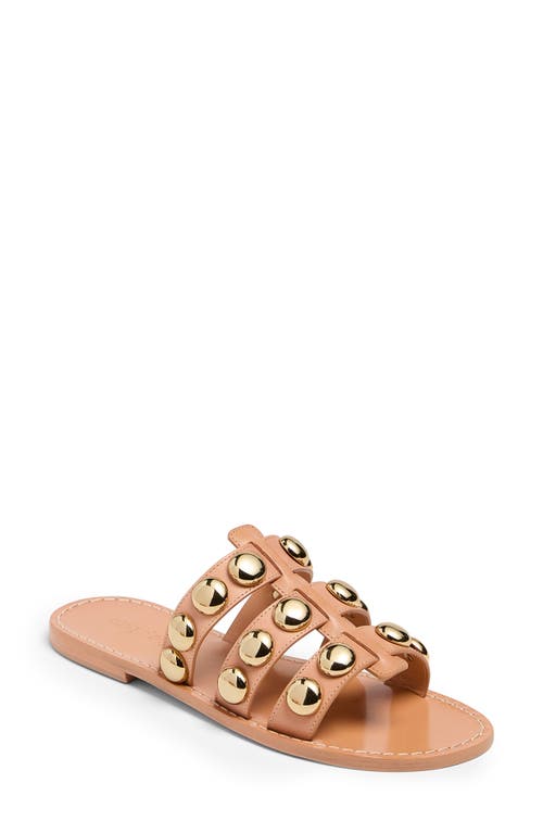 Cinq À Sept Virgina Studded Slides Tawny In Tawny