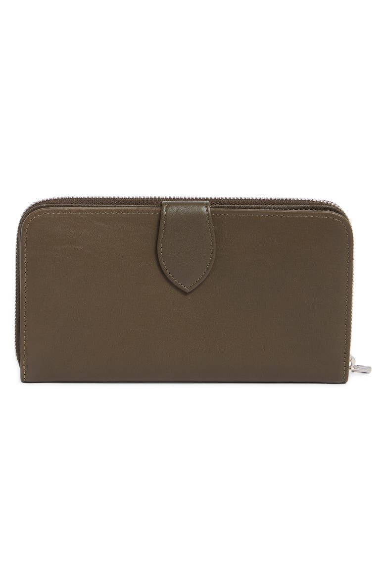 Le Pilage Cuir Zip Wallet, Alternate, color, KHAKI
