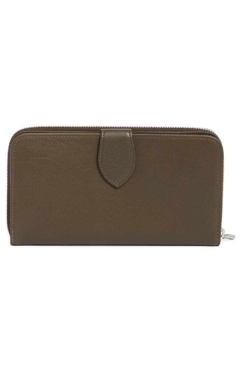 Longchamp Le Pilage Cuir Zip Wallet, Alternate, color, Khaki
