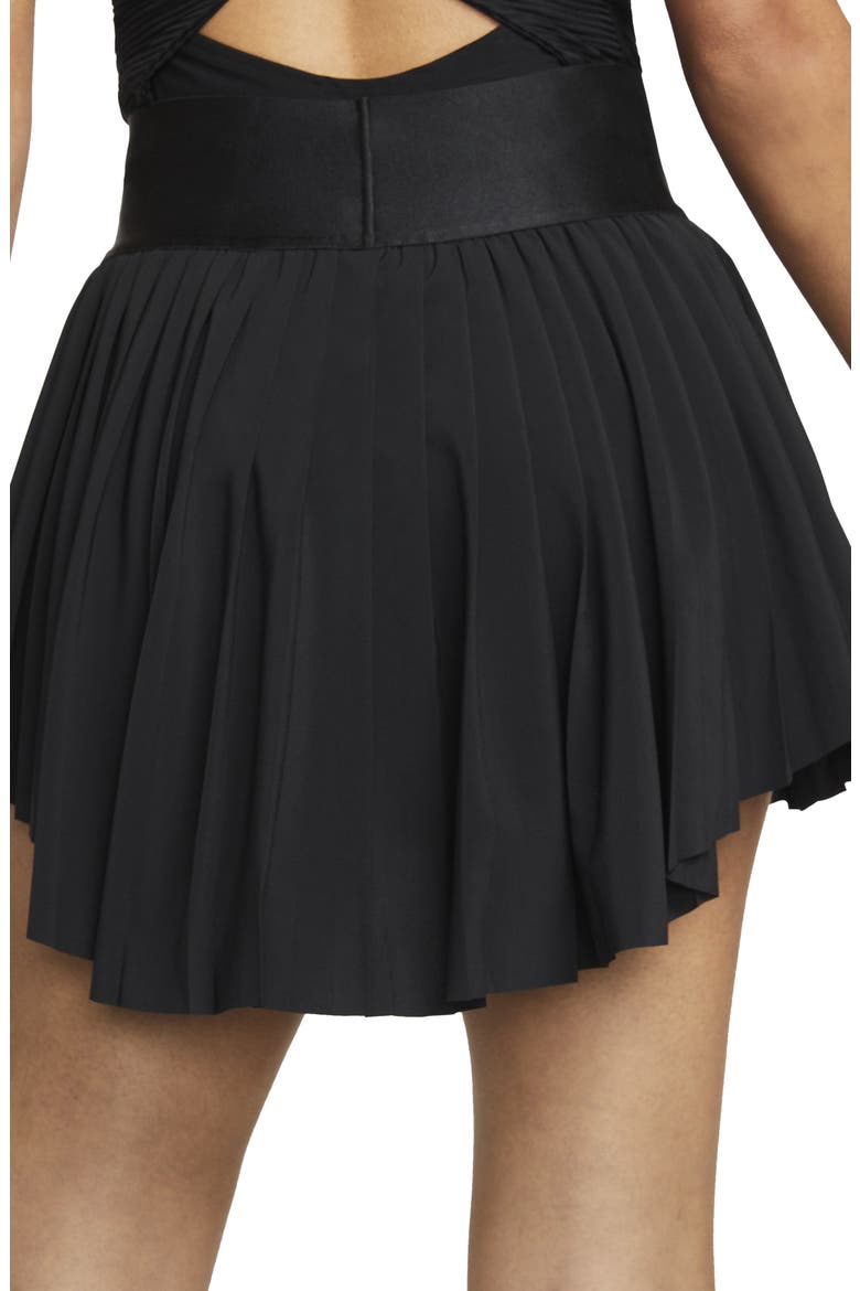 NikeCourt Dri-FIT Advantage Pleated Tennis Skirt, Alternate, color, BLACK/ BLACK/ WHITE