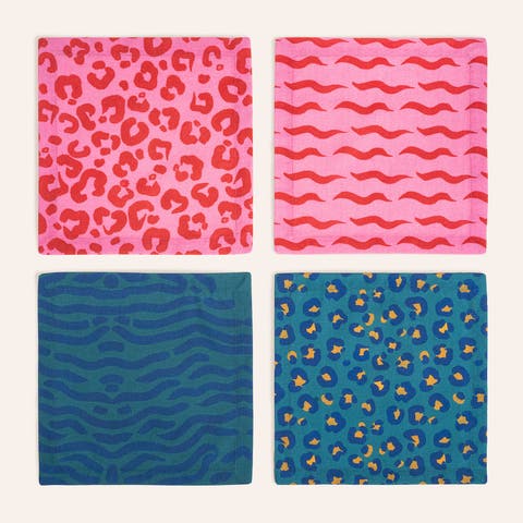 Nilufer's 4-pcs Digital Printed 100% Cotton Table Line