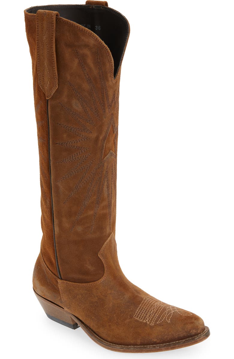 Golden Goose Wish Star Western Suede Tall Boot, Main, color,