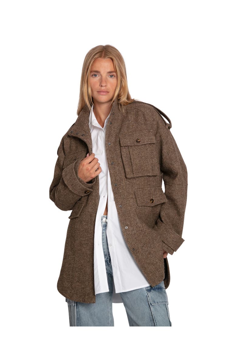 All My Love Wool Blend Jacket, Main, color, MILITARY