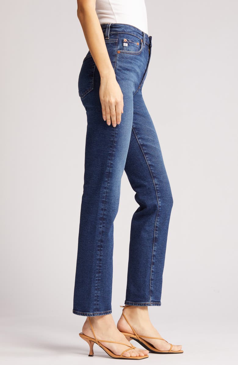 AG Saige High Waist Straight Leg Jeans, Alternate, color, Catch