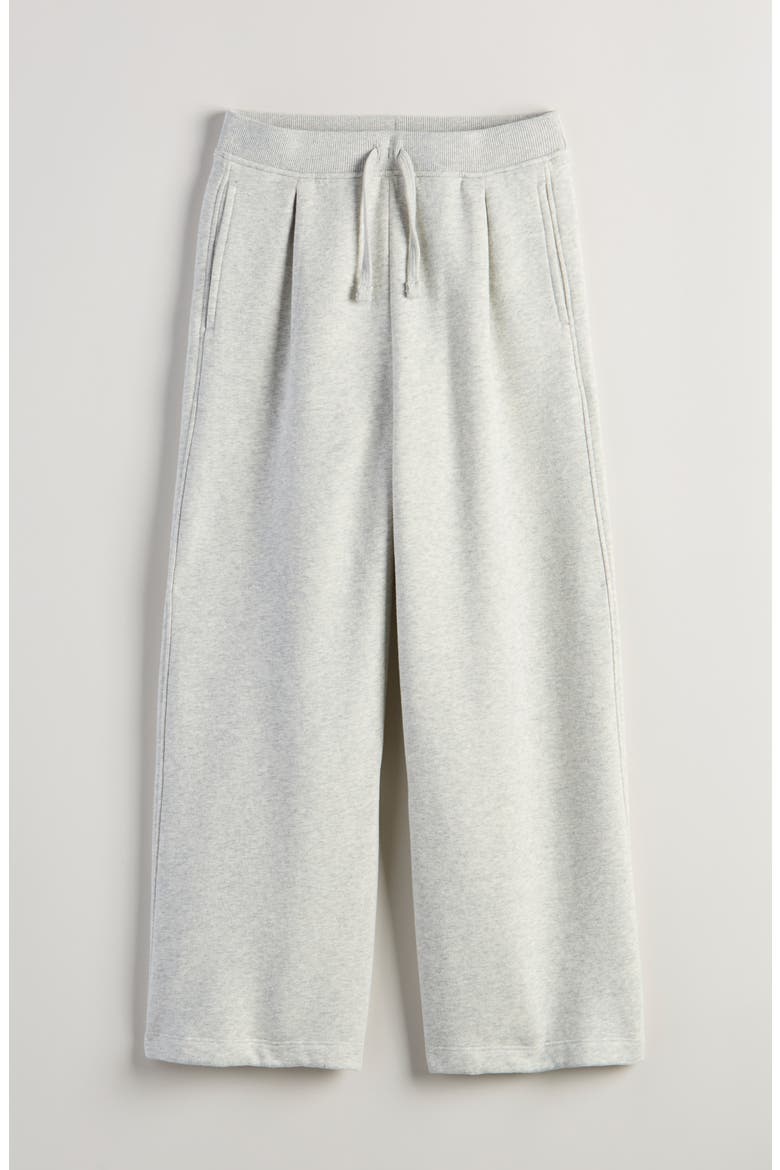 Cloud Soft Pleated Wide Leg Knit Pants, Main, color, GREY LIGHT HEATHER