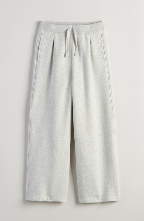 Cloud Soft Pleated Wide Leg Knit Pants (Little Kid & Big Kid)