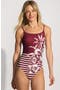  Burgundy Tropic Scenic Stripe