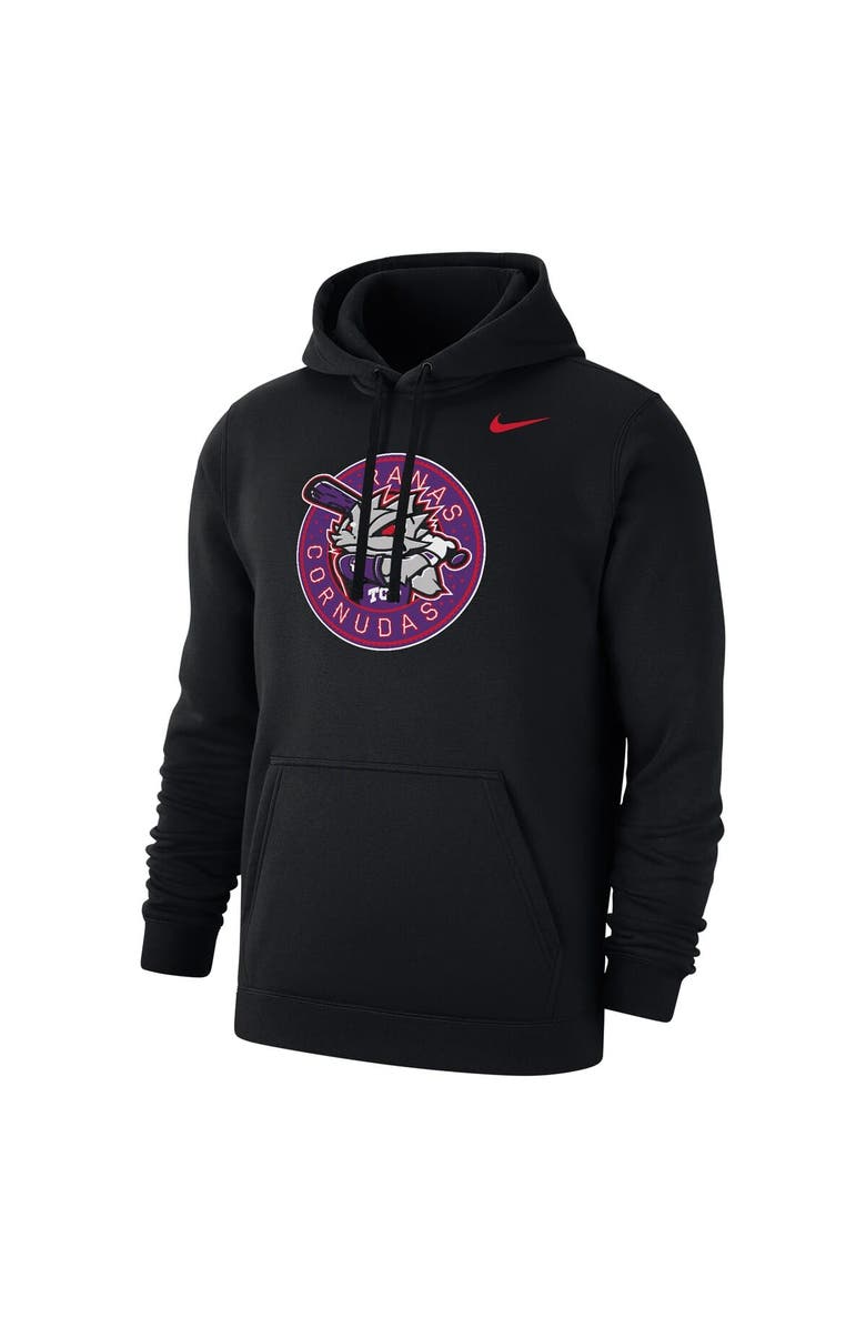 Nike Men's Nike Black TCU Horned Frogs Ranas Cornudas Baseball Club Fleece Pullover Hoodie, Alternate, color, Black