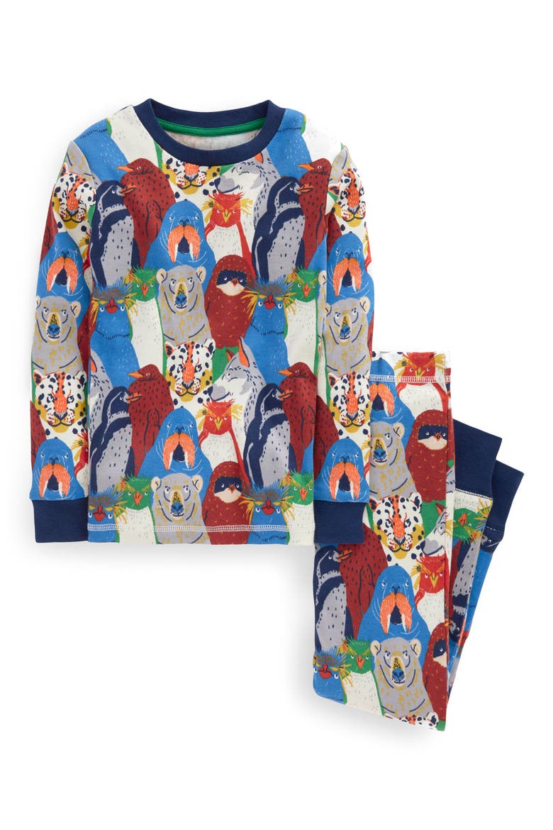 Kids' Print Fitted Two-Piece Cotton Pajamas, Main, color, MULTI ARCTIC AUDIENCE
