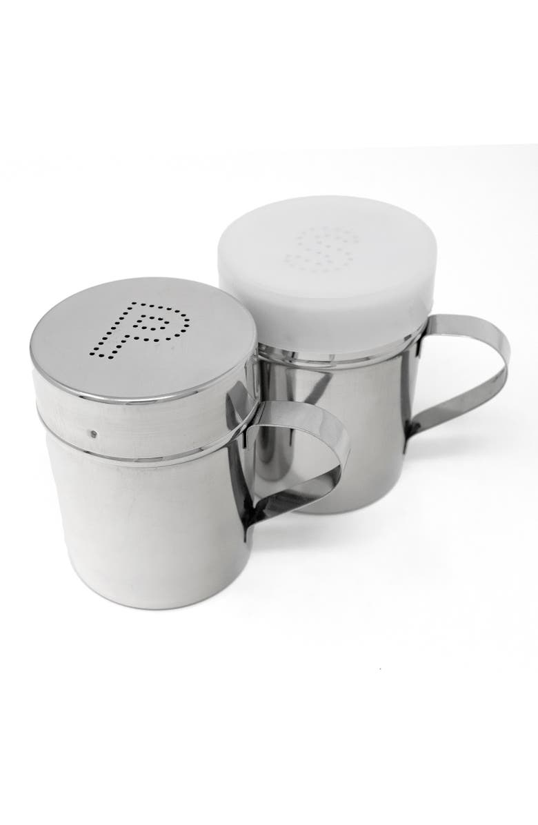 Norpro Stainless Steel Salt and Pepper Shaker Set with Covers, Alternate, color, Silver