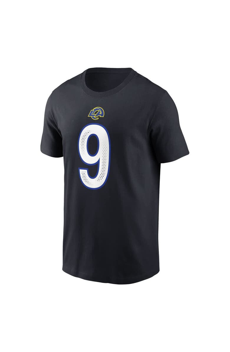 Nike Men's Nike Matthew Stafford Midnight Blue Los Angeles Rams 2025 Rivalries Collection Player Name & Number T-Shirt, Alternate, color, Dark Blue