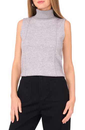 Rib Turtleneck Sleeveless Sweater