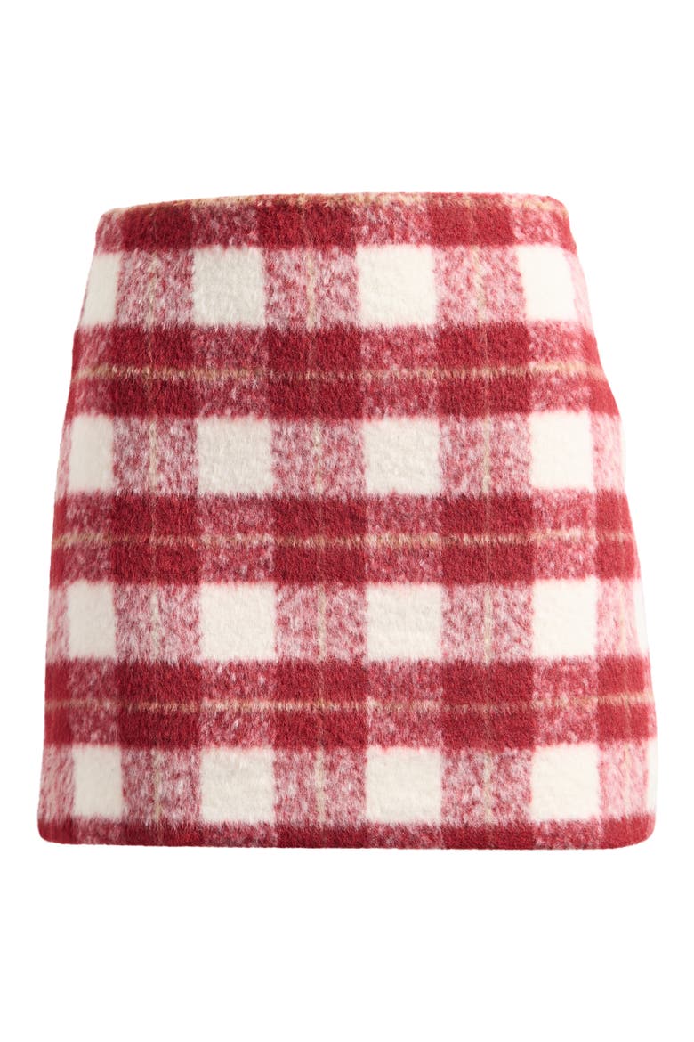 Plaid Miniskirt, Alternate, color, BURGUNDY PLAID