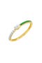 selected 14K Yellow Gold/ Green
