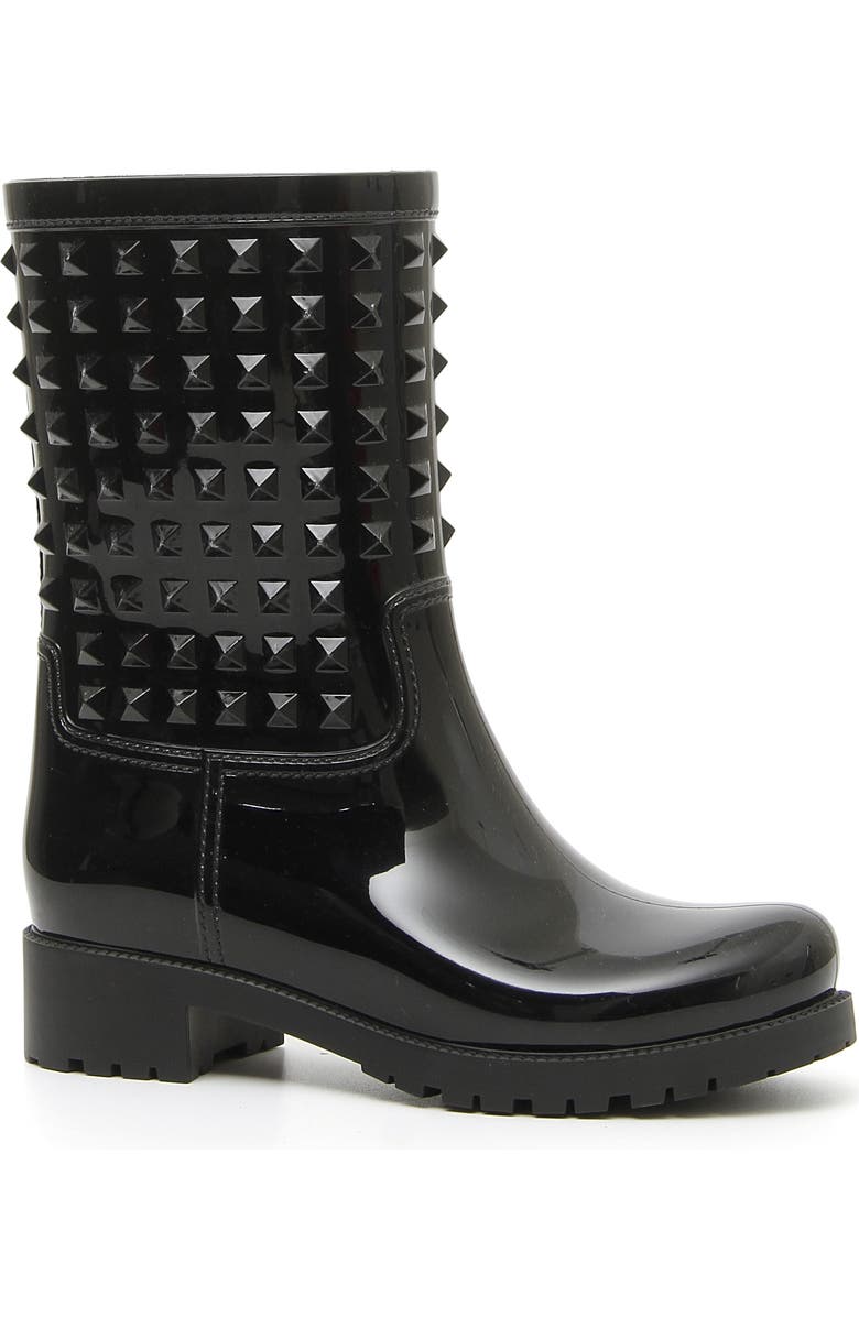 Valentino Garavani Rockstud Waterproof Rain Boot, Main, color,
