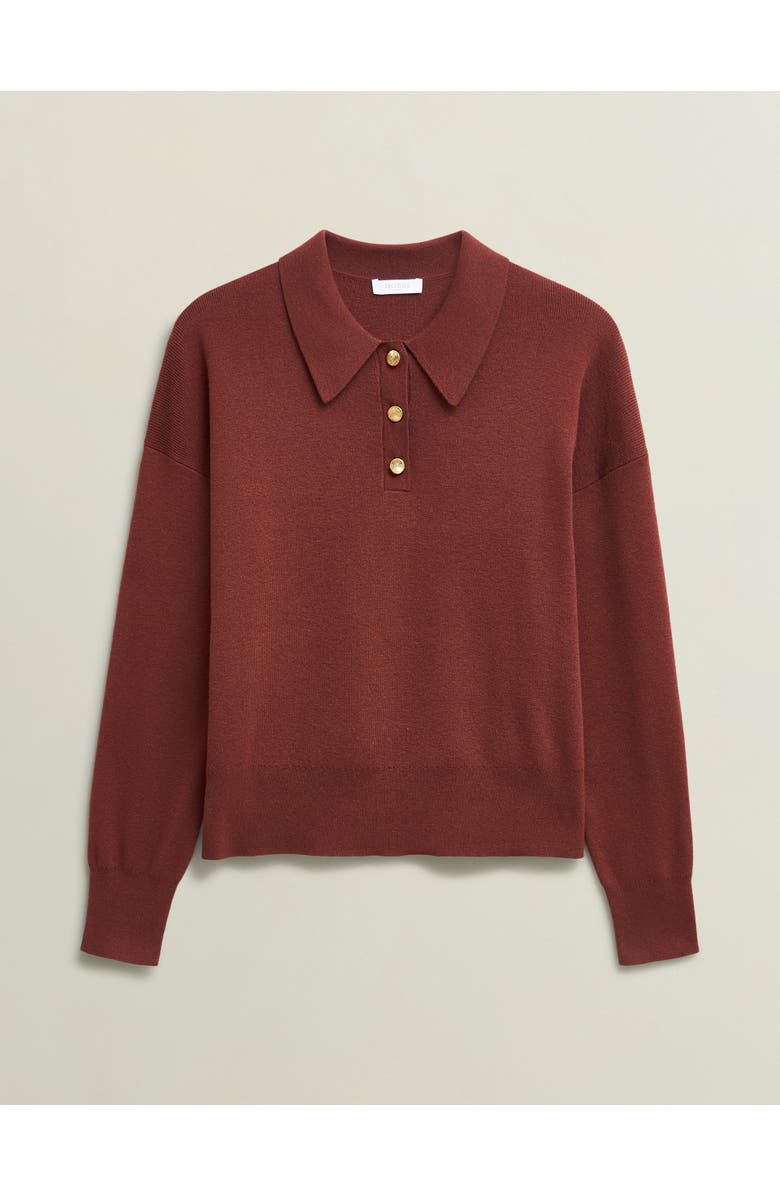 HOBBS LONDON Connie Polo Sweater, Alternate, color, Cinnamon Brown