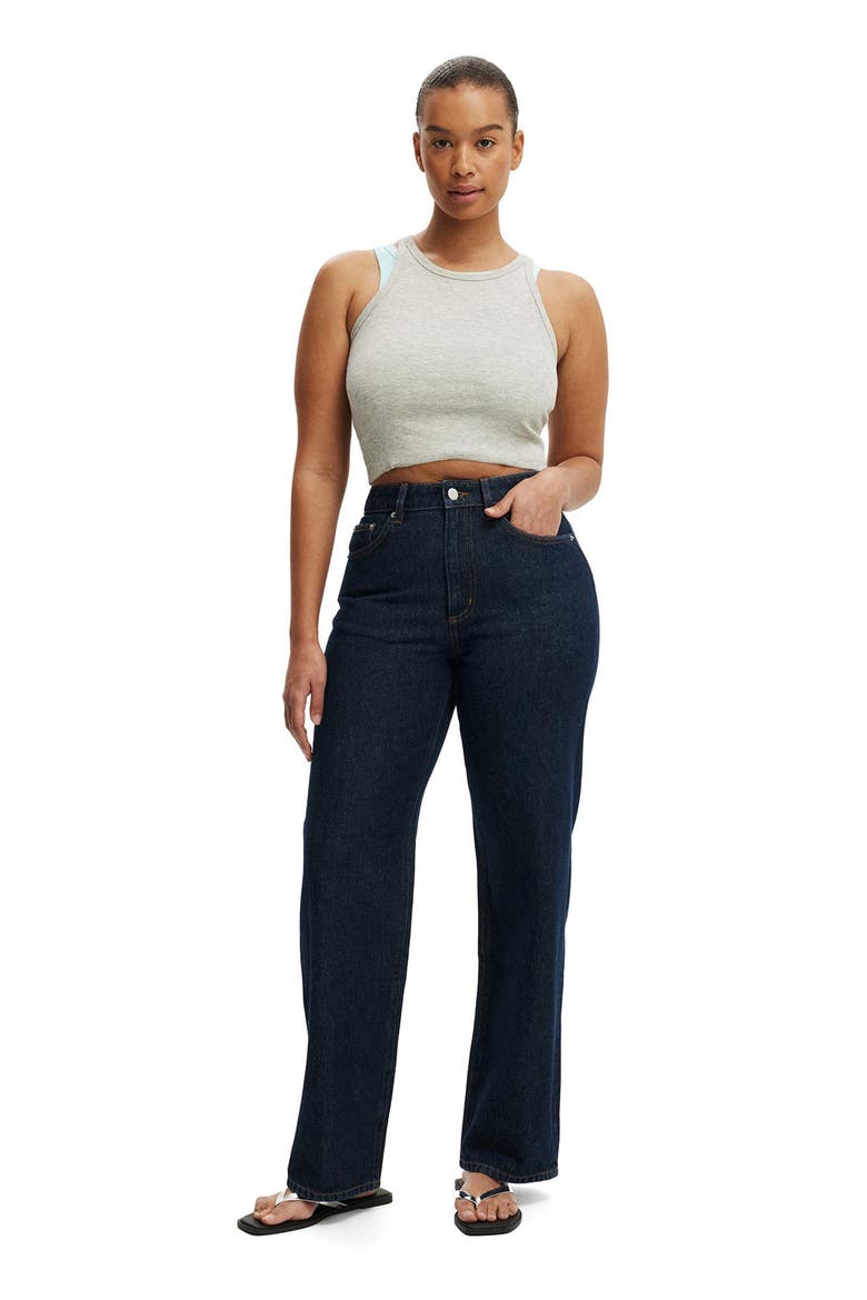 Curvy '91 High Waist Straight Leg Jeans, Alternate, color, ARIES BLUE