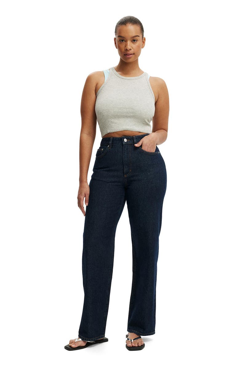 Cotton On Curvy 91 High Waist Straight Leg Jeans, Alternate, color, Aries Blue