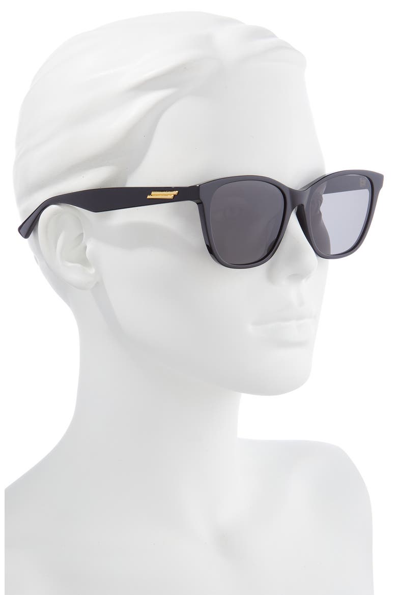 55mm Cat Eye Sunglasses, Alternate, color, BLACK