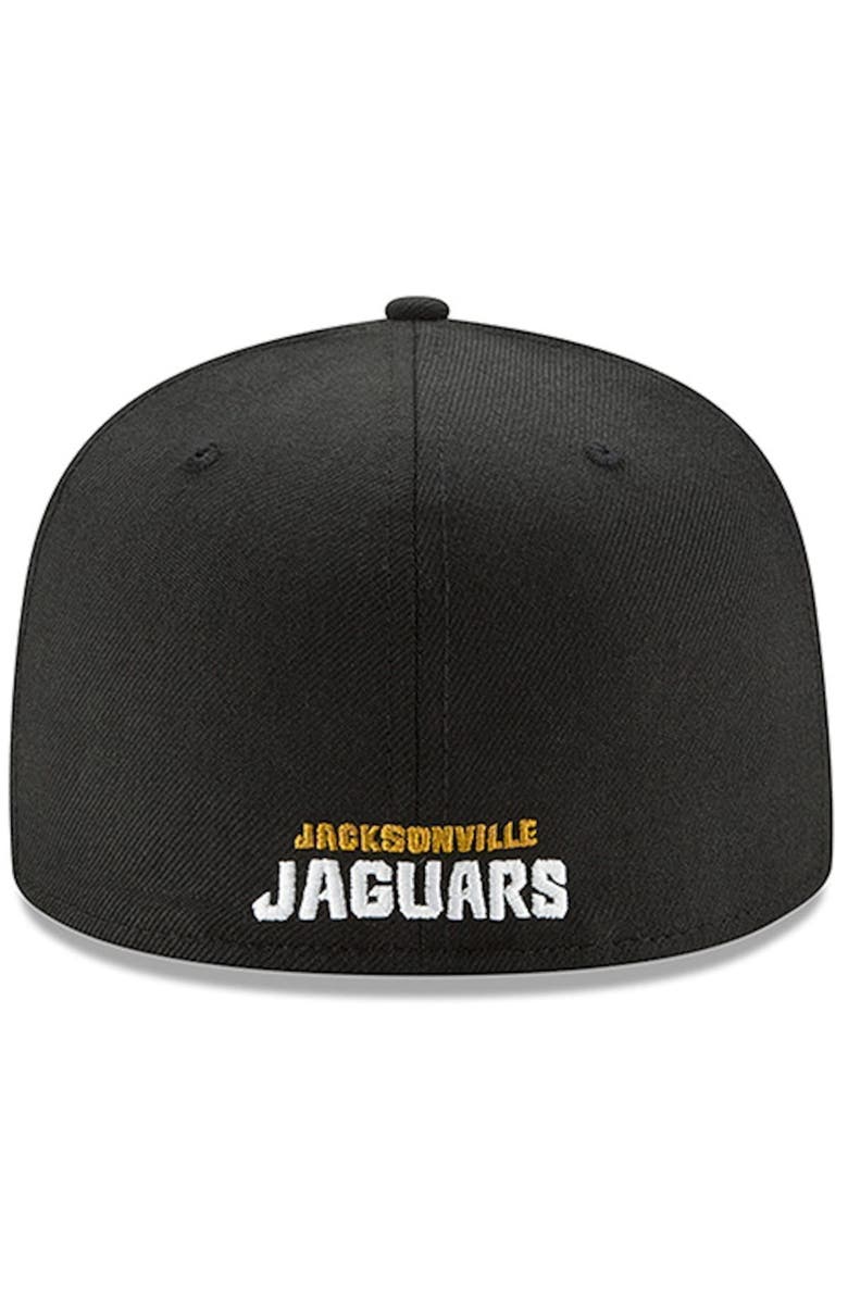 New Era Men's New Era Black Jacksonville Jaguars Head Logo Omaha 59FIFTY Fitted Hat, Alternate, color, 