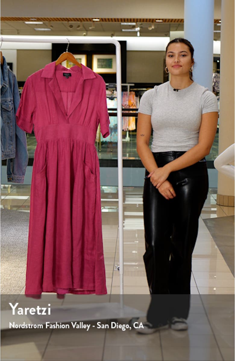 Hazel Linen Midi Shirtdress, sales video thumbnail