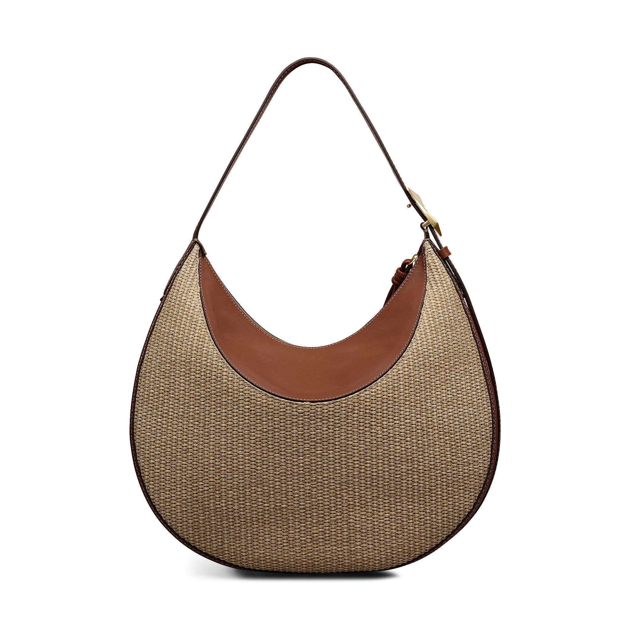 Radley Bliss Crescent - Basket Large Ziptop Shoulder Bag, Alternate, color, Cognac