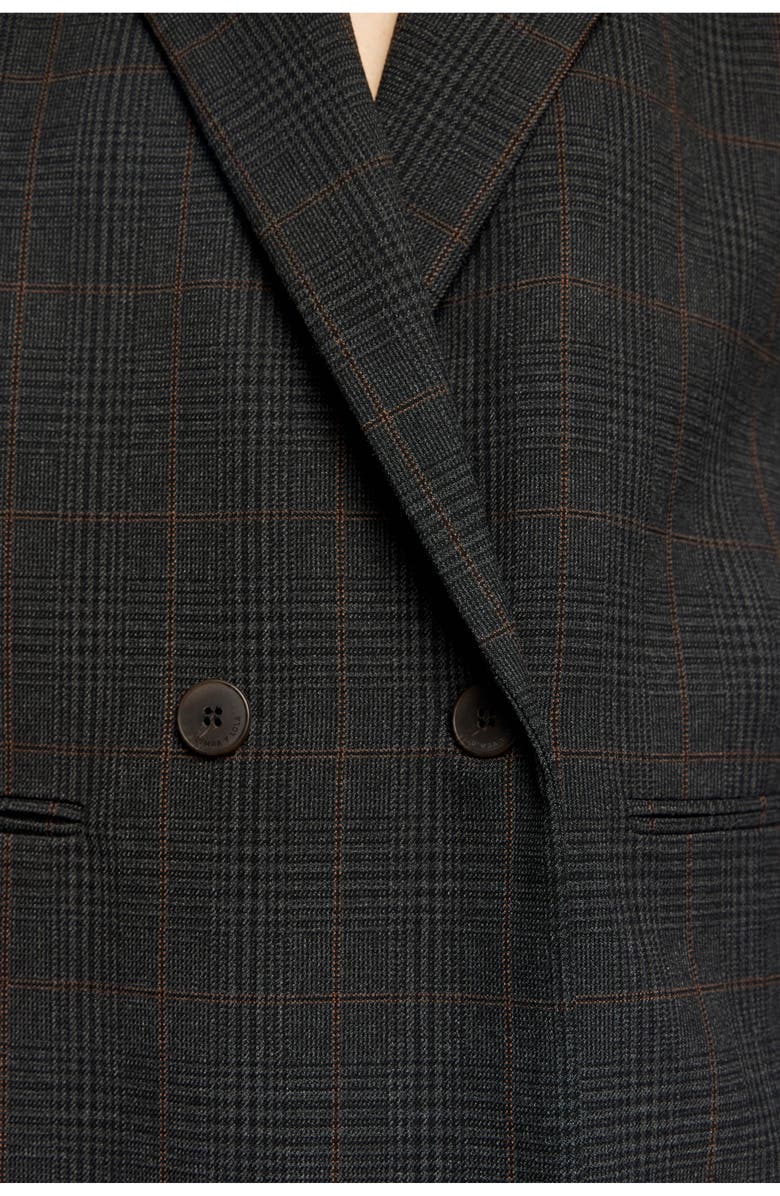 Bimba y Lola Tailored Double-Breasted Jacket, Alternate, color, Dark Grey