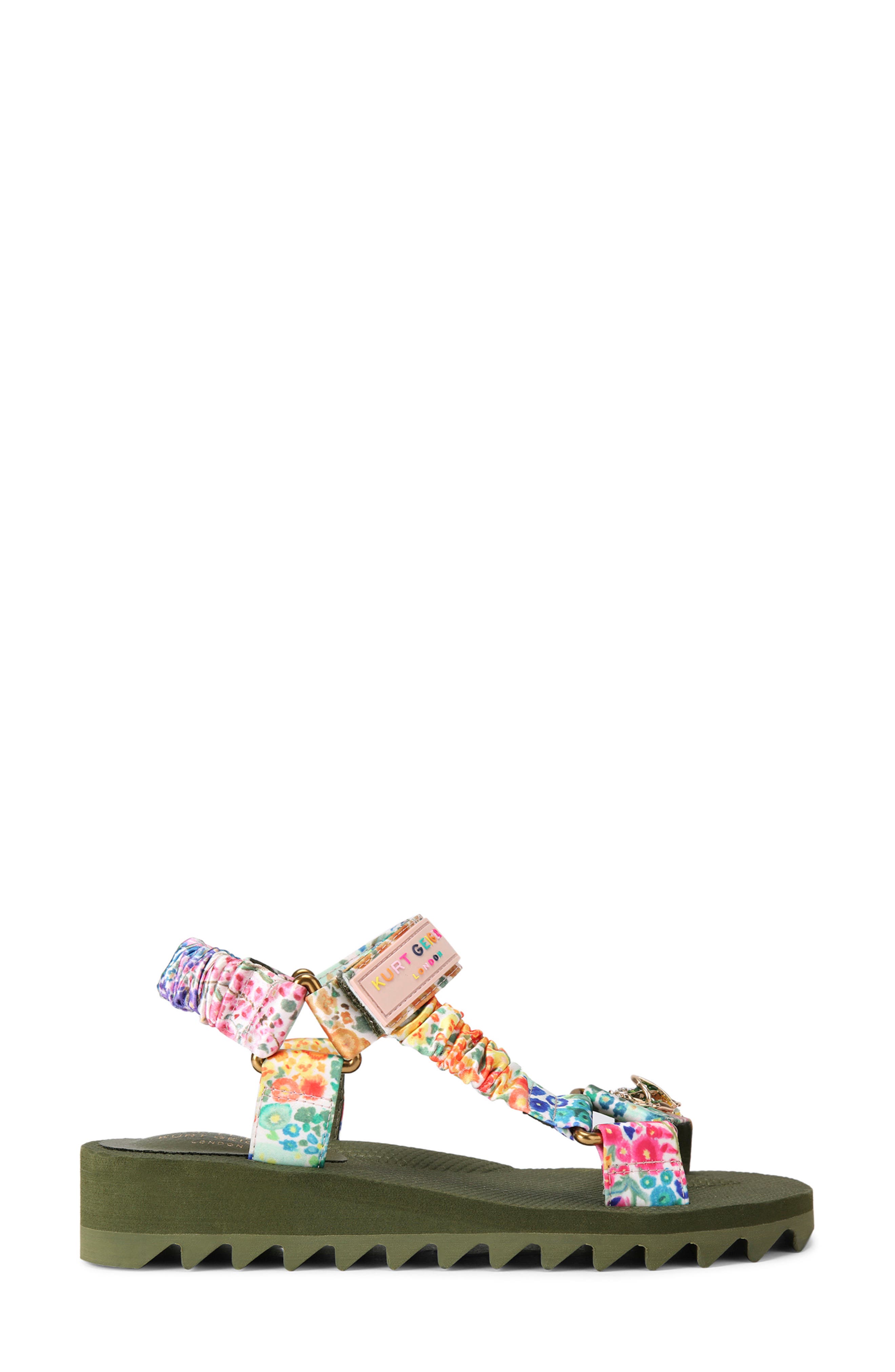 Kurt Geiger London Floral Couture Orion Ankle Strap Platform Wedge Sandal, Alternate, color, 