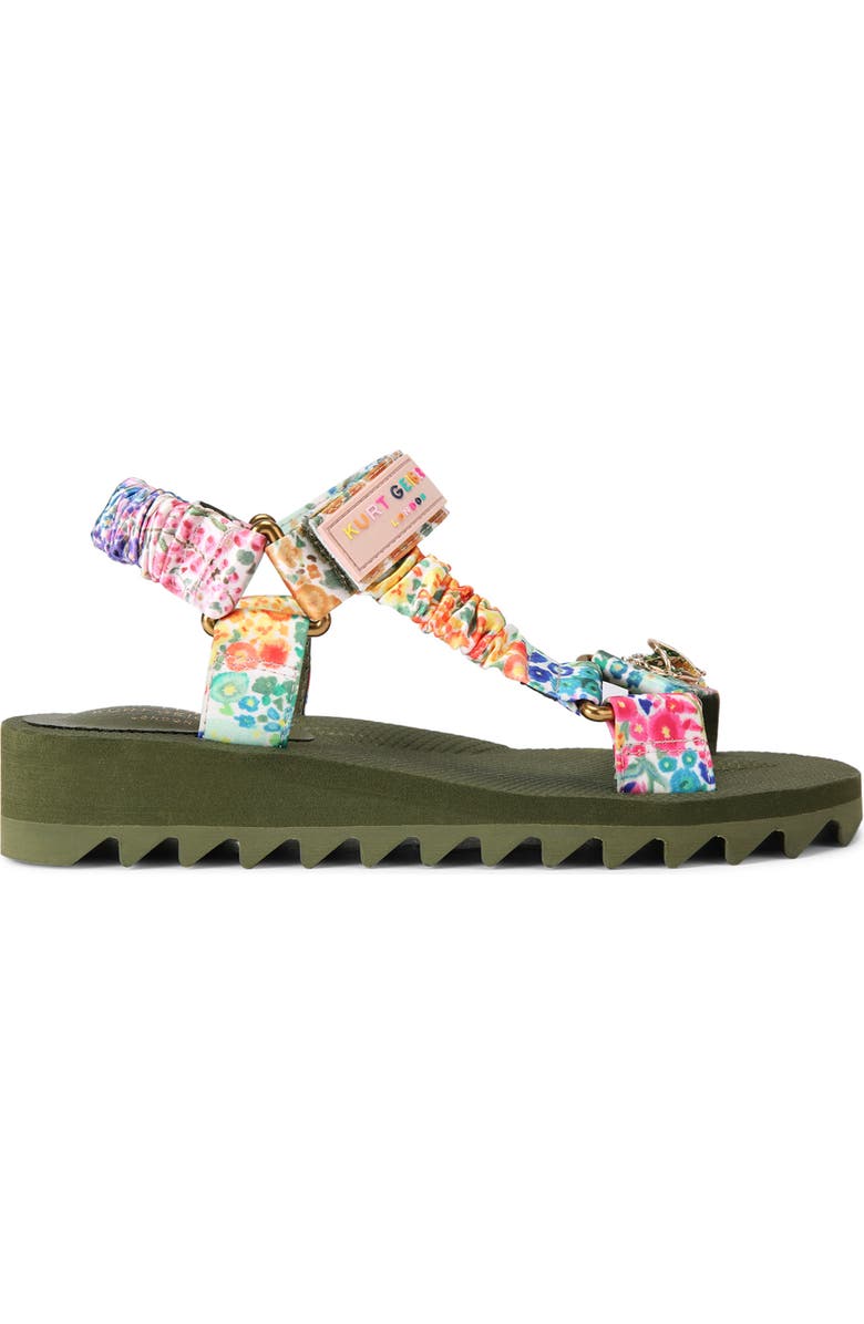 Kurt Geiger London Floral Couture Orion Ankle Strap Platform Wedge Sandal, Alternate, color,