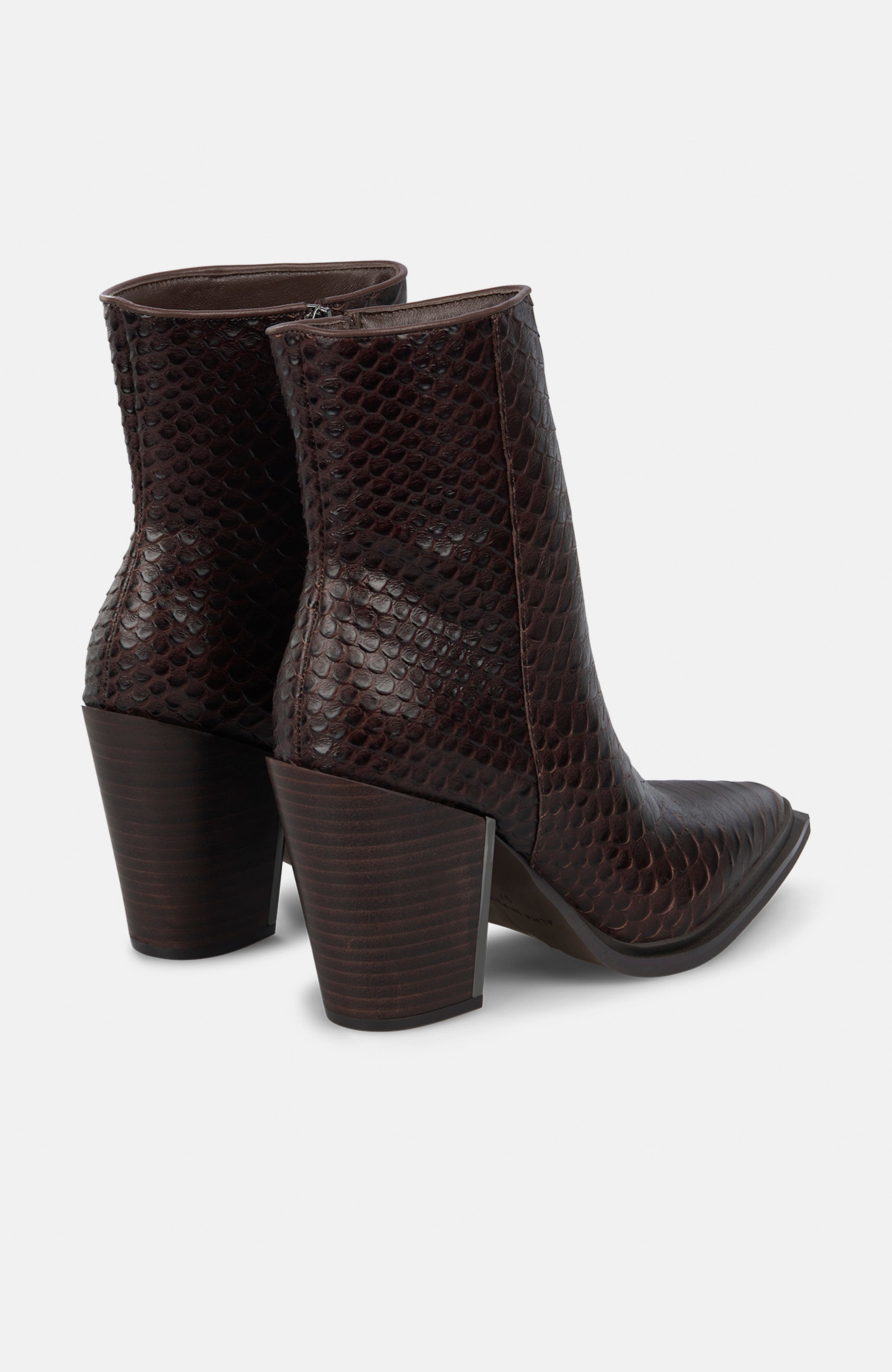 High Ankle Boots Wide Heel, Alternate, color, Coffee